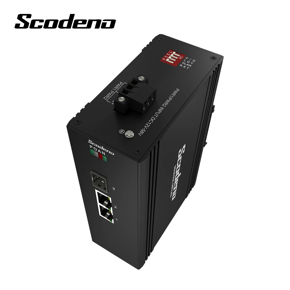 Scodeno Porto Industrial Gigabit Din-trilho Rede Interruptor Não Gerenciado Slot 1sfc Ip40 2 4 Computador e Escritório