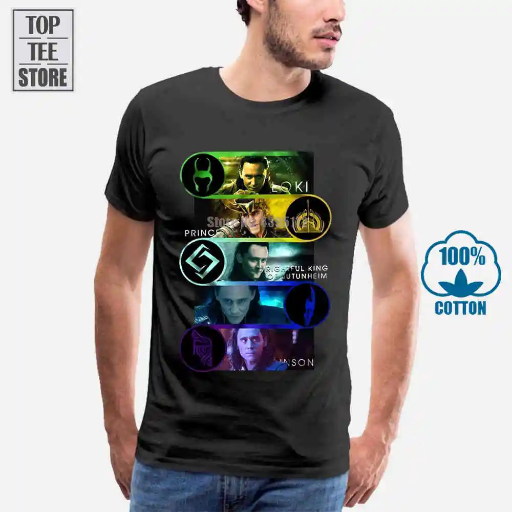 Loki Prince Of Asgard God Mischief Men'S Black Cotton T Shirt S 6Xl | Мужская одежда