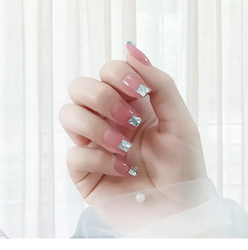 DIY Модные накладные ногти 24 шт/партия готовые предварительно дизайнерские полные акриловые накладные ногти 3D Советы Искусственные накладные ногти 28 цветов на выбор