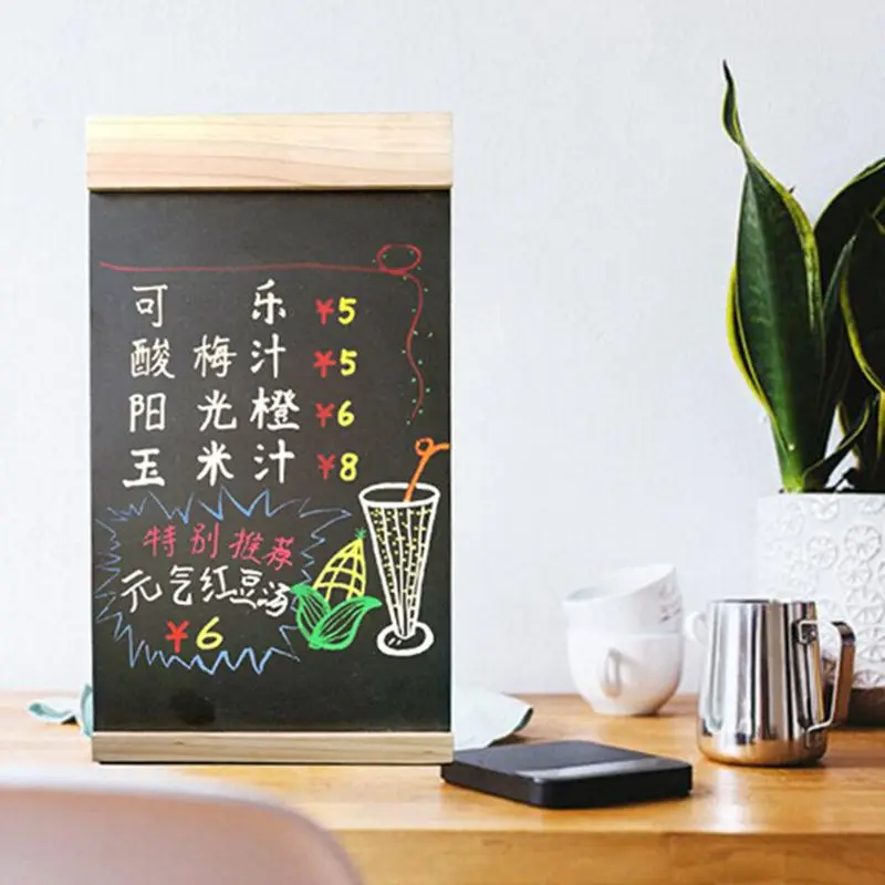 

Desktop Message Blackboard Easel Chalkboard Kids Writing Advertising Board Bar