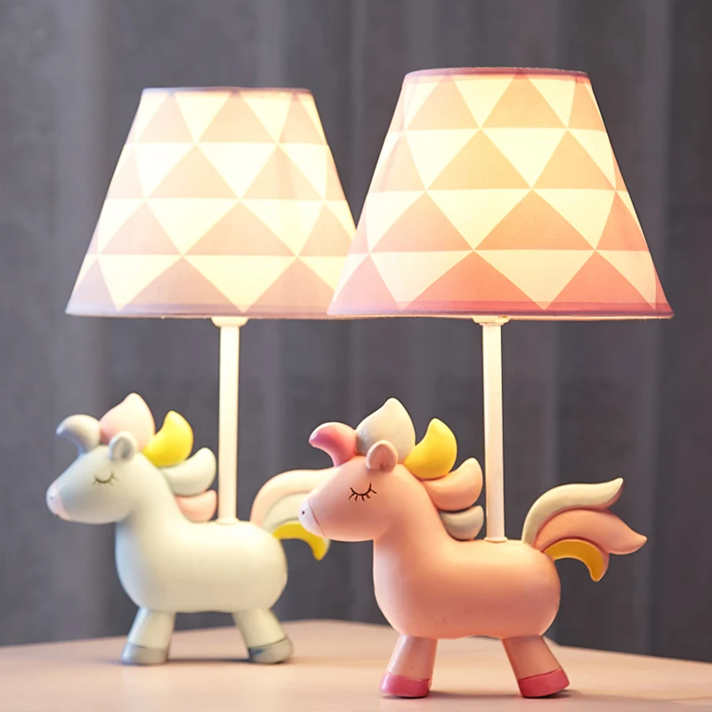Настольная лампа для девочек теплая детская спальни настольная с милым