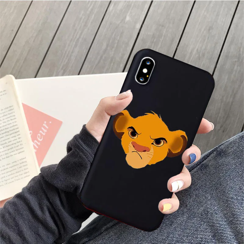 Милый Король Лев Simba Nala силиконовый чехол для телефона чехол для IPhone X 7 8 6s Plus XS MAX XR 11 Pro Max чехол - Цвет: -1