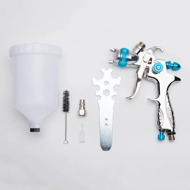 H-887 HVLP Pneumatic Lacquer Air Spray Gun 1.4mm Gravity Nozzle 600ml Cup Paint