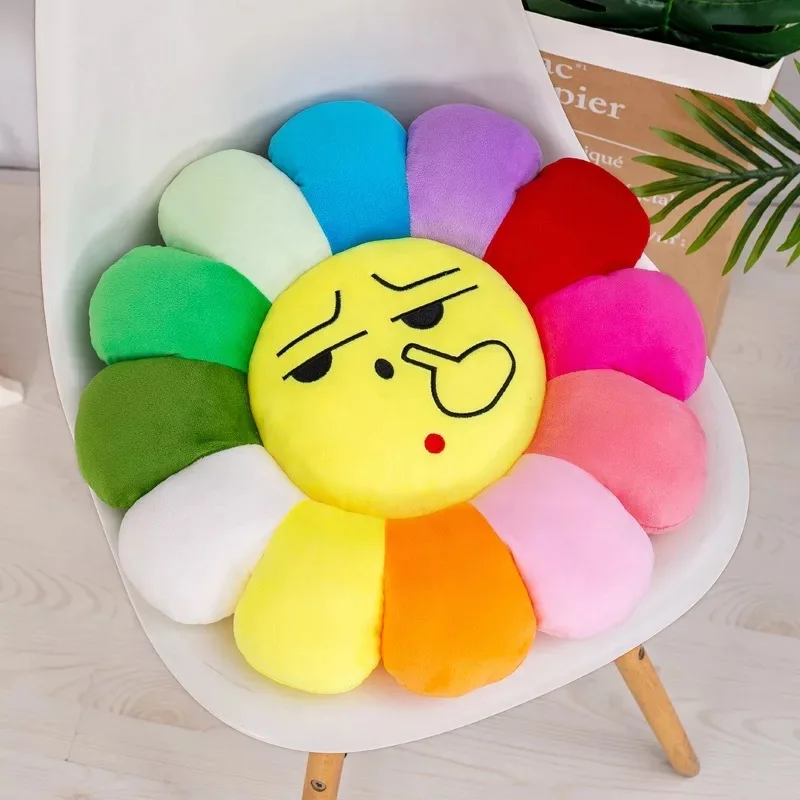 

Sunflower Cute Seat Cushion Thicken Tatami Dining Chair Cushions Solid Color Home Decorative Sitting Sofa Pillows