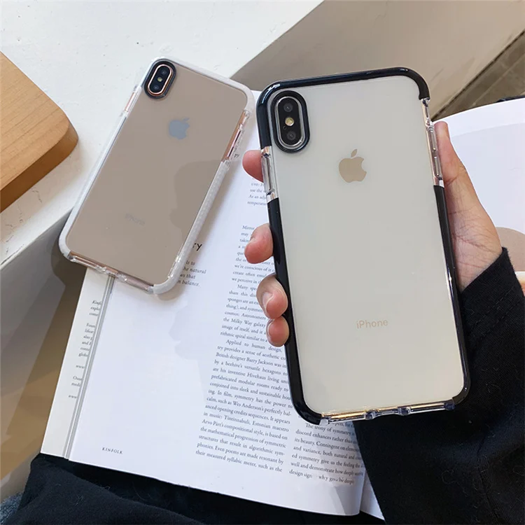 Противоударный чехол для iphone 11 11Pro Max X XR XS Max 6 6s 7 8 plus, прозрачный мягкий силиконовый чехол-накладка