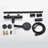Matte Black Thermostatic Bathtub Faucet Bathroom Hot Cold Mixer Tap Wall Mount Bath Shower Faucets Handshower Robinet Baignoire 6