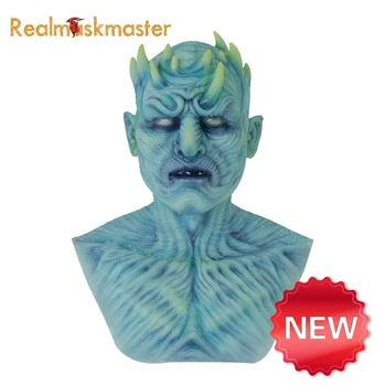 

Realmaskmaster realistic silicone halloween Night King mask for man party supplies artificial latex adult full face party mask