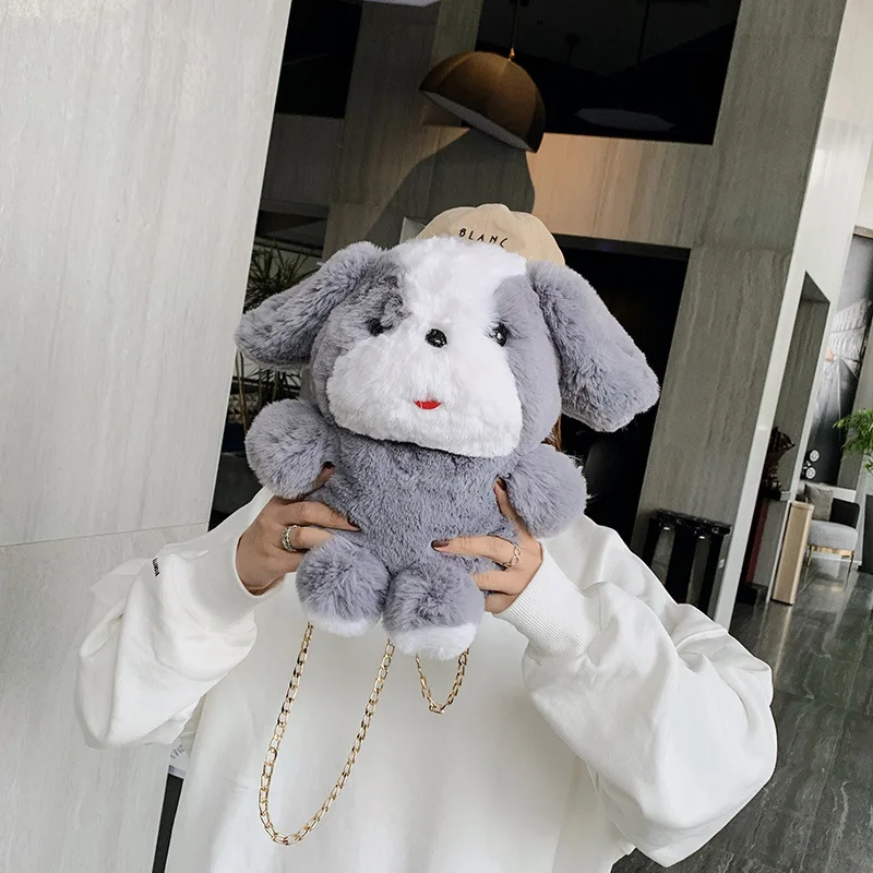 

Cute Adorable Animal Bag Women's 2019 New Style Fashion mao rong bao Korean-style Versatile Fashion Popular Shoulder Bag