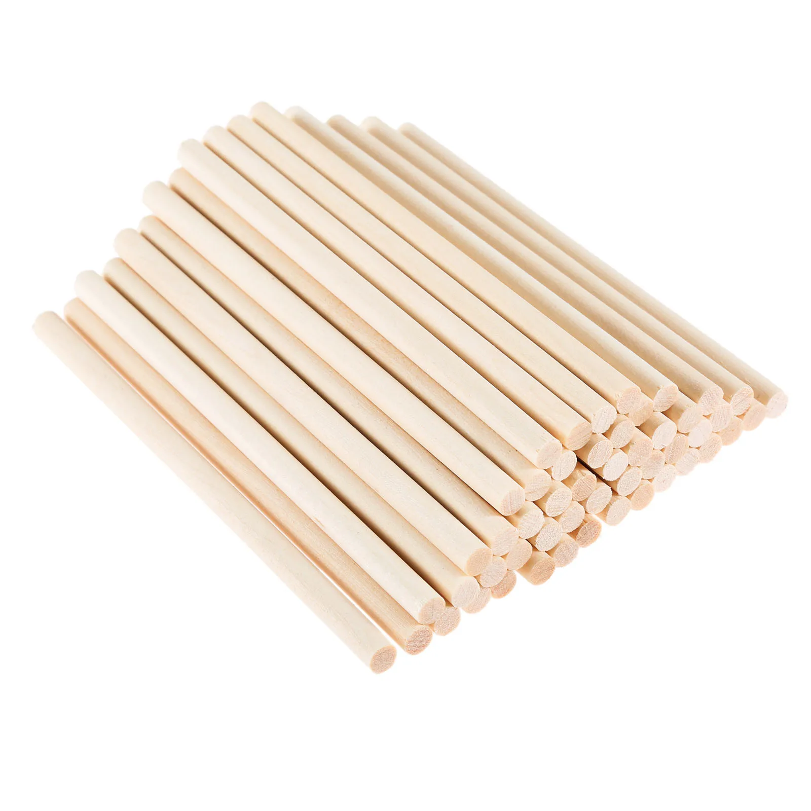 20 varillas de madera para manualidades, palos de madera natural sin  terminar de 1/4 pulgadas / 2/5 pulgadas x 12 pulgadas