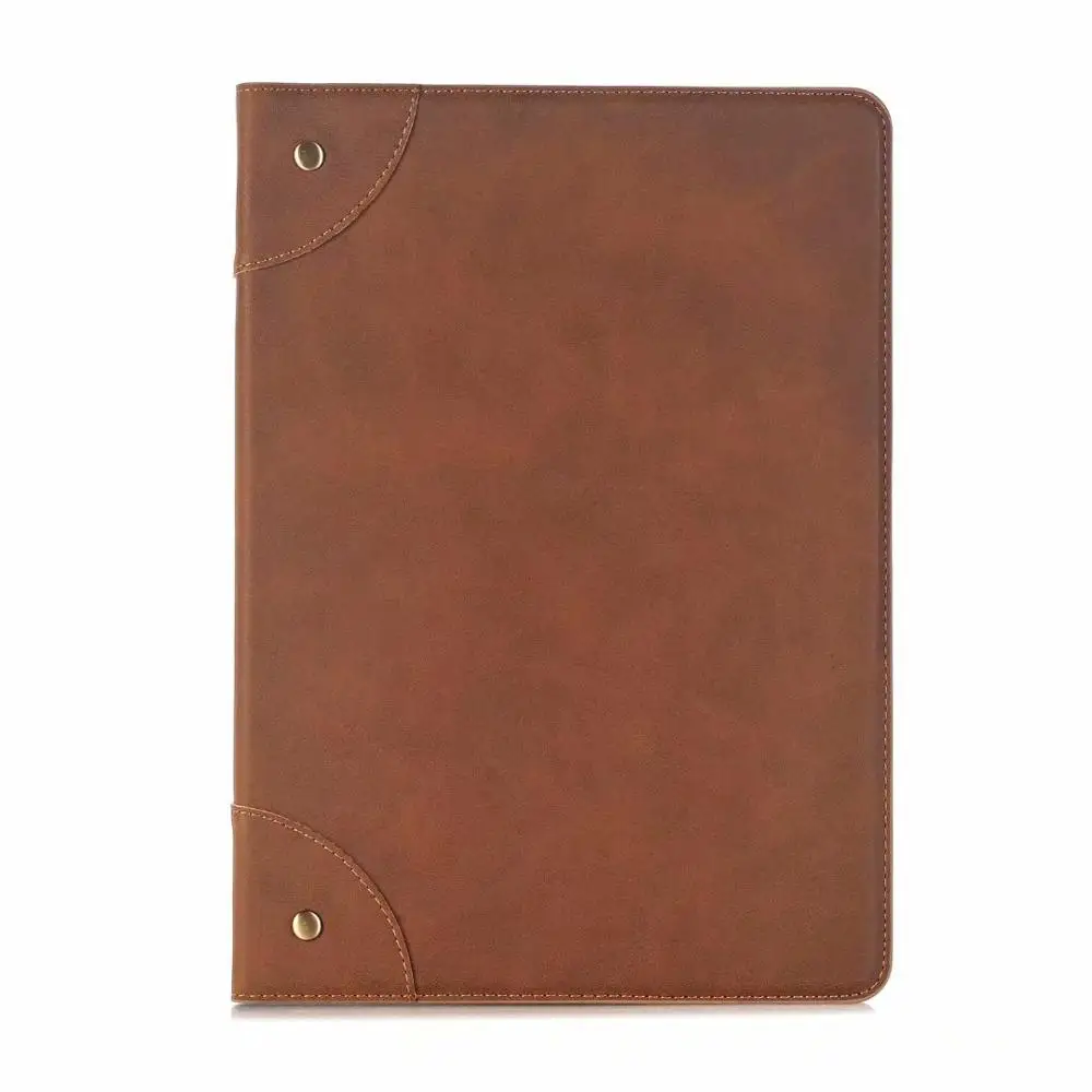 Красный Чехол для планшета для IPad 7 10,2 дюймов, чехол Fundas для Apple, IPad 10,2 дюймов, ретро Чехол-подставка из искусственной кожи+ ручка - Цвет: Красный