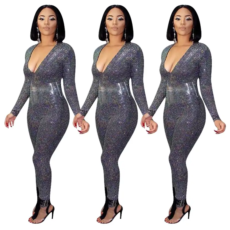 sequin bodycon jumpsuit