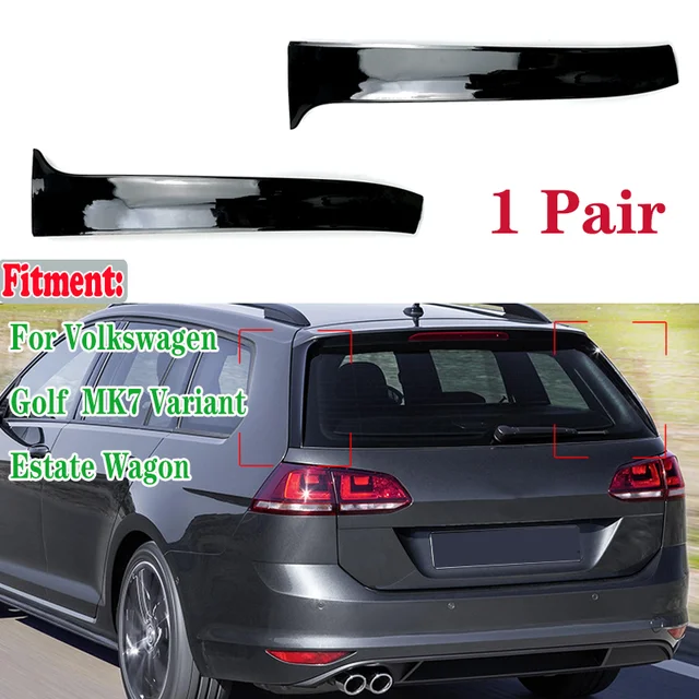 For Volkswagen Golf MK7 Variant Estate Wagon Rear Side Wing Roof Spoiler  Stickers Trim Cover Gloss Black / Carbon Look - AliExpress