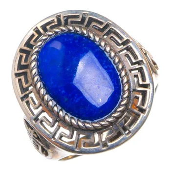 

Natural Lapis Lazuli Opening Handmade 925 Sterling Silver Ring 8.25 D1296