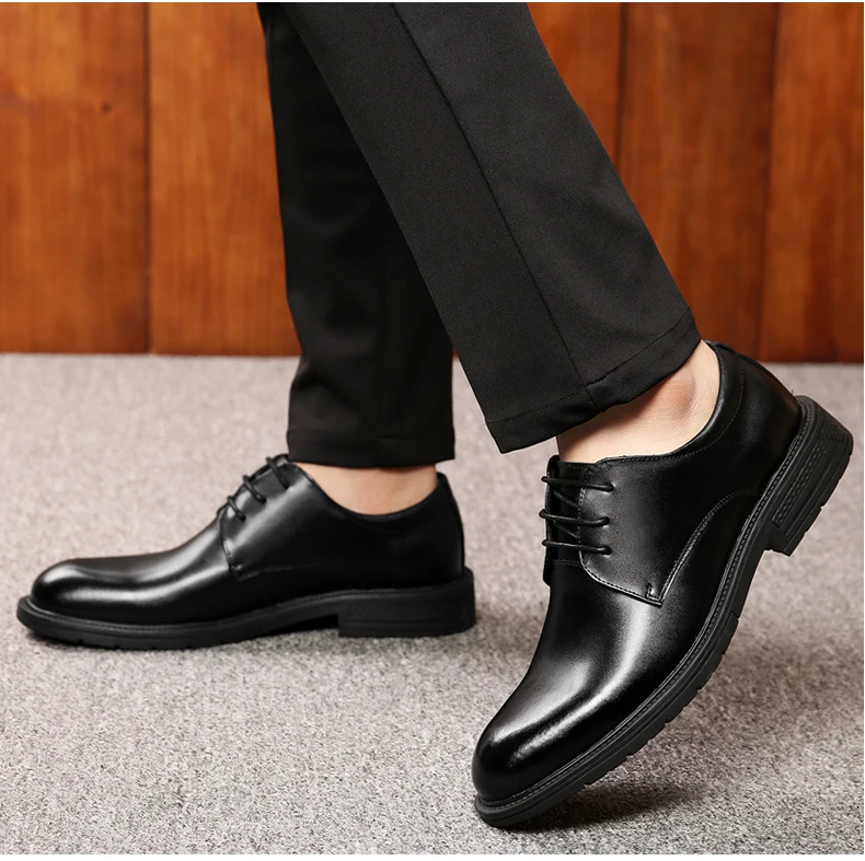 BONJEAN men wedding shoes microfiber leather formal business pointed toe for man dress shoes men's oxford flats size 37-48
