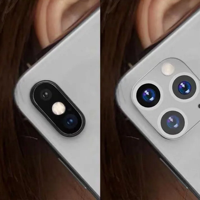Камера 3D Защитная Наклейка на рассеиватель для IPhone X XS MAX крышка камеры секундная замена на IPhone 11 Pro MAX материал из алюминиевого сплава