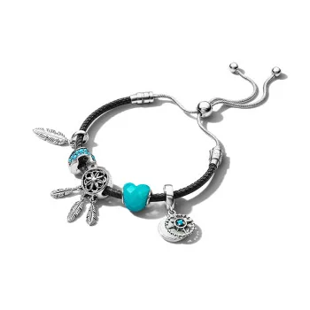 

Kaliyah Store High Quality 1:1 100% 925 Pure Silver Retro Flower Clasp Hand-Rope Shrinkage Bracelet Free Mail Package