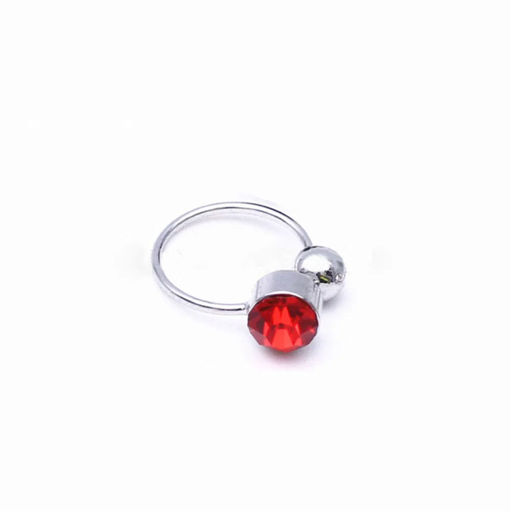 red 1 пара, стразы, серьги без пирсинга, u-образный кристалл, клипсы для ушей, серьги из нержавеющей стали, модные ювелирные изделия для девочек, аксессуары - Окраска металла: red