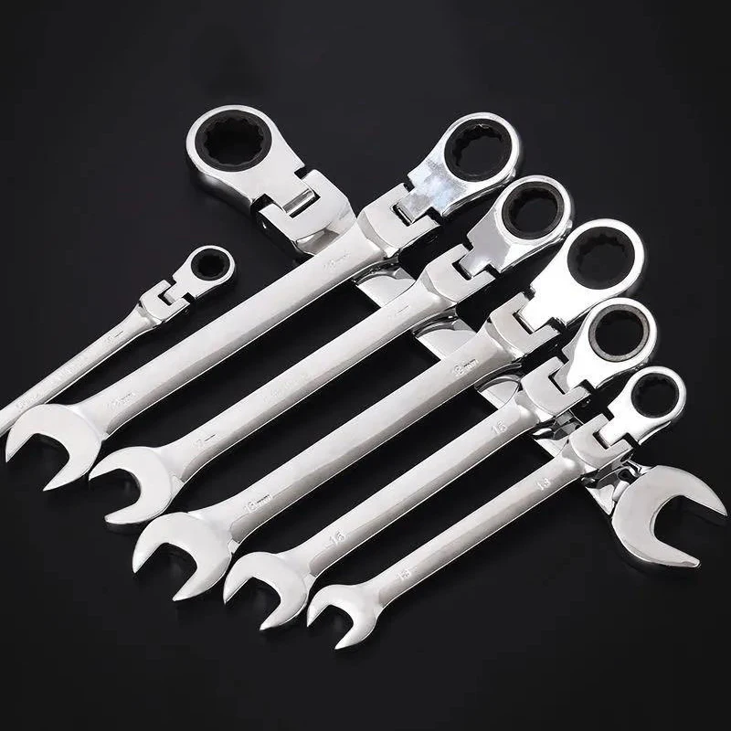 

Combination Ratchet Wrench Flexible Head Dual-purpose Ratchet Tool Metric Wrench Set Torque Gear Hand Tools For Auto Repair
