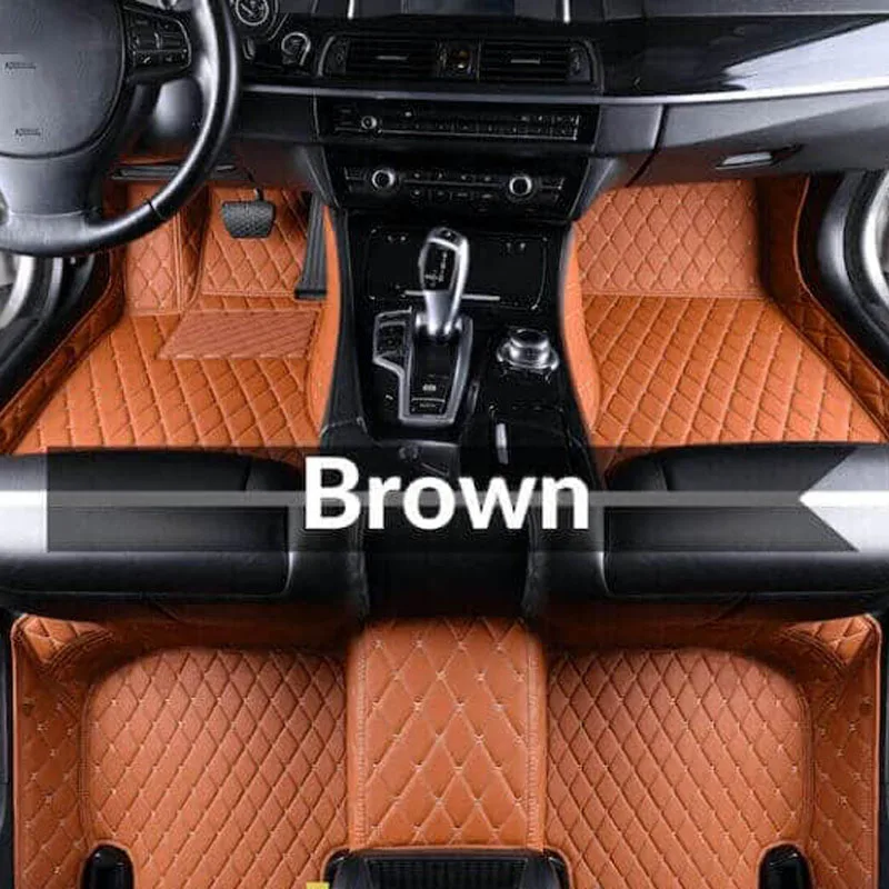 Индивидуальный автомобильный напольный коврик для ног LEXUS LS, LS430, LS460, LS460L, LS600H прочный кожаный автомобильный комплект напольных ковриков - Название цвета: Brown