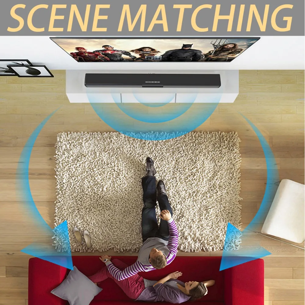 20W Column Wireless Bluetooth-compatible Speaker TV Soundbar Music Stereo Home Theater Sound Bar Support Coaxial 3.5mm TF For PC 20W Column Wireless Bluetooth-compatible Speaker TV Soundbar Music Stereo Home Theater Sound Bar Support Coaxial 3.5mm TF For PC