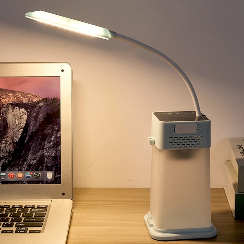 Bluetooth динамик, USB перезаряжаемая Светодиодная настольная лампа, портативный Ночной светильник, лампа для чтения, стерео динамик для дома, отдыха на природе, кемпинга, НЧ-динамик S