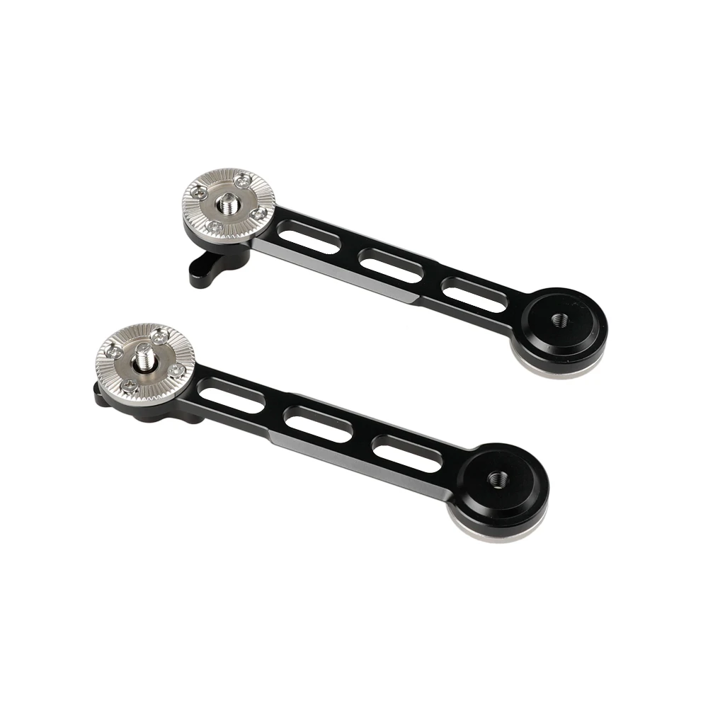 

HDRIG 1 Pairs Nato Rail Rosette Extension Arm with Integrated NATO Safety Rail for ARRI Standard Rosette Devices Camera Cage