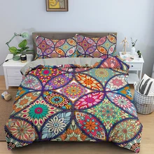 Mandala Bedding Set Bohemian Style Duvet Cover With Pillowcase Queen King Size Microfiber Fabric Quilt Covers 