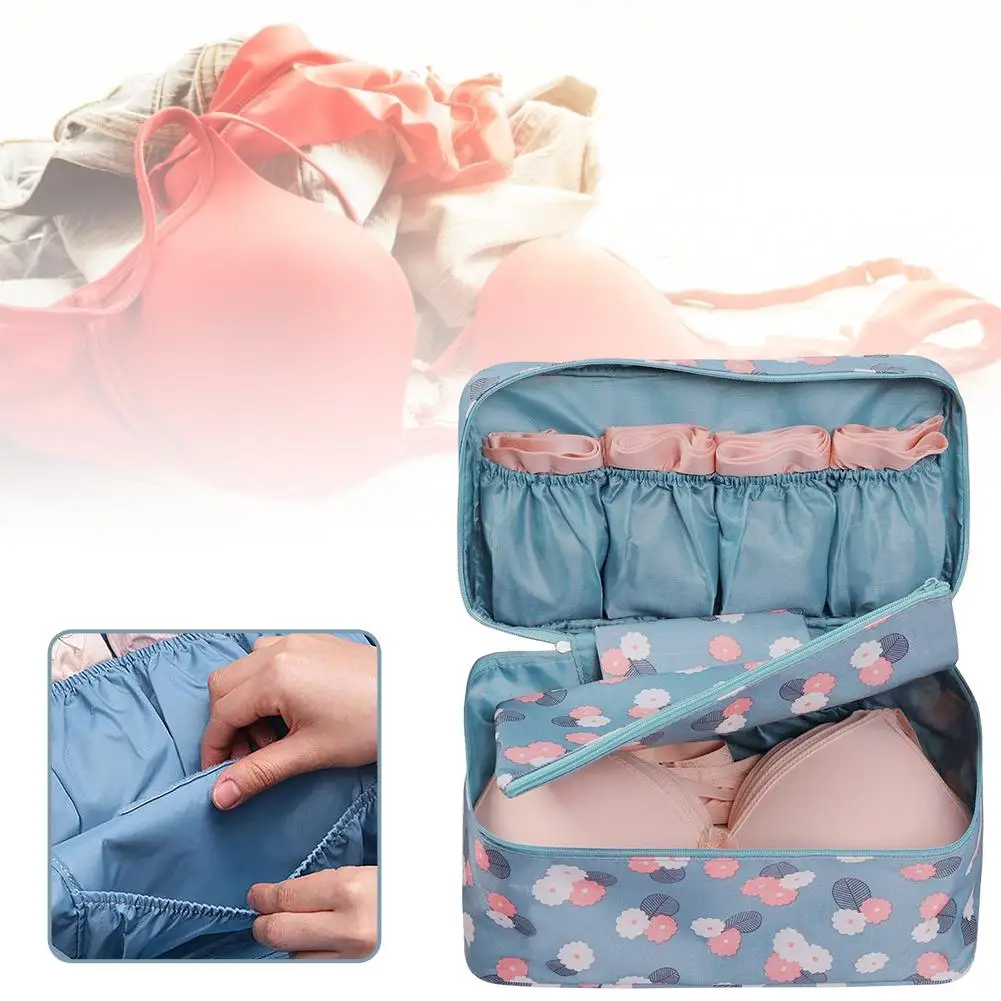 Color Version Multi-function Underwear Bra Underwear Storage Bag Makeup Finishing Organizer Storage Case for Cosmetics Toiletrie