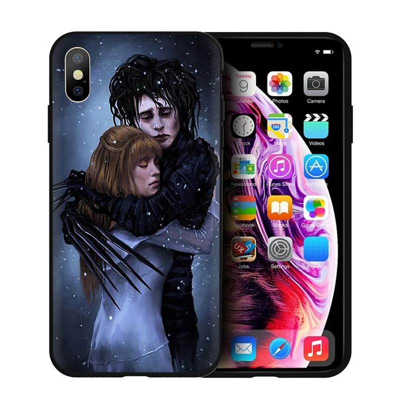 EWAU Эдвард Руки-ножницы Мягкий силиконовый чехол для телефона iPhone 5 5S SE 6 6s 7 8 plus X XR XS 11 Pro Max - Цвет: B4