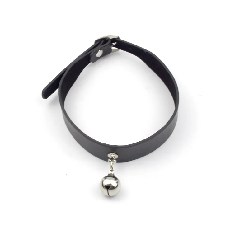 Manufacturers Wholesale O-Neck Ring Bell Adjustable Leather Bound Toy Bandana Stage Props Nightclub Performance