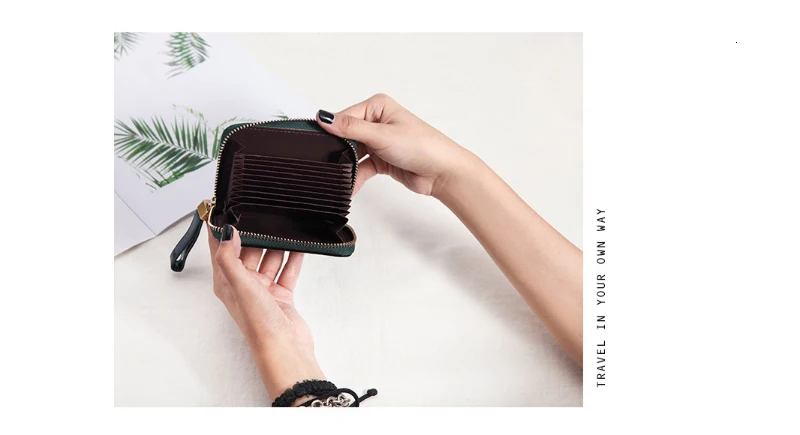 Women Cards Holder Case Wallet Card Holders Pocket Coin Genuine Leather Ladies Coin Purse Wallet Mini Clutch Bags Cartera Mujer