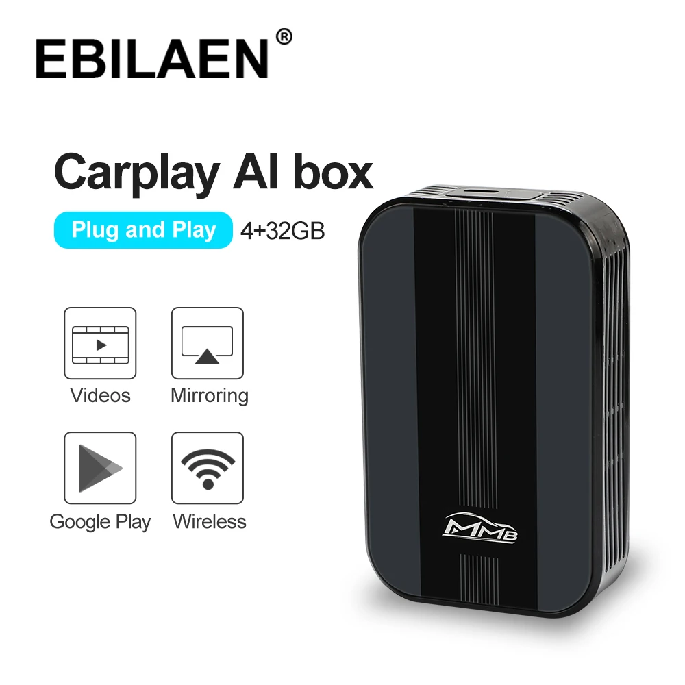 Carplay AI Box 4G 32G Car Multimedia Player Mirrlor Link For Lexus VW Mercedes Benz Audi Volvo Android System Easy Connect WIFI