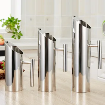 

1/1.5/2L Stainless Steel Water Jug Kitchen Cold Water Pot Straight Ice-resistant Cold Water Pitchers Kettle Home Drinking Tools