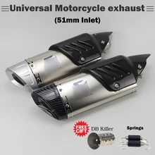 Универсальный мотоциклетный глушитель из углеродного волокна тепловой щит дБ killer для RSV4 R1 MT10 MT09 r3 r6 ninja400 z250 Tmax 530 Forza
