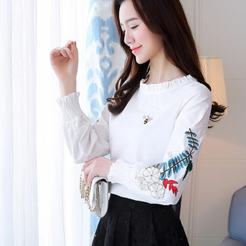 Женские топы с цветочным принтом Модные Весенние футболки вышивкой 2020 Nnw