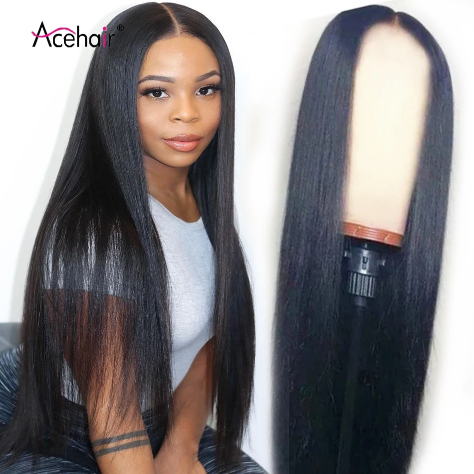 

Ace Peruvian Straight Lace Front Wig Transparent Lace Wig Humain Hair 150% 180% Density 28 inch 30 inch Wig Human Hair