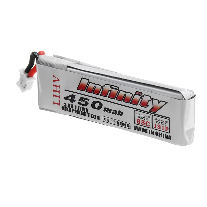 FFYY-AHTECH 5 шт. бесступенчатая батарея 3,8 V 450MAh 85C 1S LiPo батарея для квадрокоптера