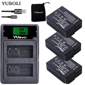 

DMW-BLC12 BLC12 DMW-BLC12E DMW-BLC12PP Battery + LCD Dual Charger for Panasonic Lumix DMC-G85,FZ200,FZ1000,G5,G6,G7,GH2,GX8