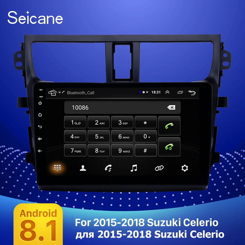 Автомобильный мультимедийный плеер Seicane GPS Android 8 1 9 дюймов для 2015 2016 2017 Suzuki Celerio