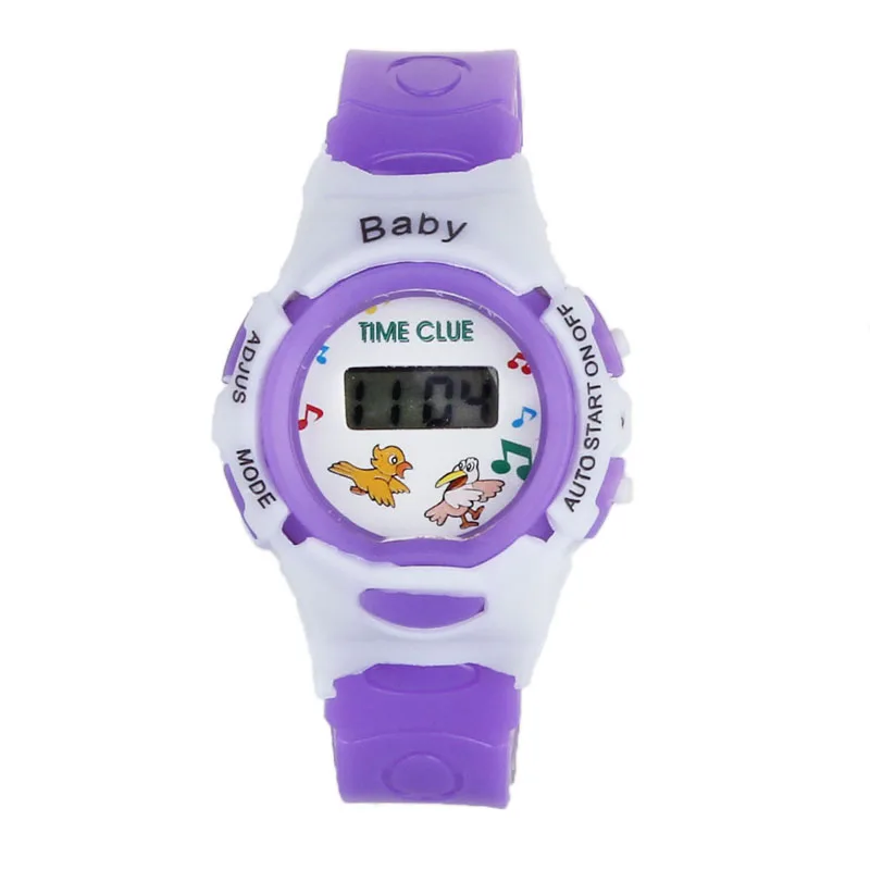 Новые силиконовые часы ярких цветов для студентов модные часы для девочек детские наручные часы с мультяшками relogio led - Цвет: C