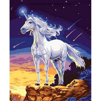 

CHIFEIYANG Painting by Numbers Artistic DIY Set for Homekeeping's Pressure-Remover DIY Oil Painting self-made artwork with frame