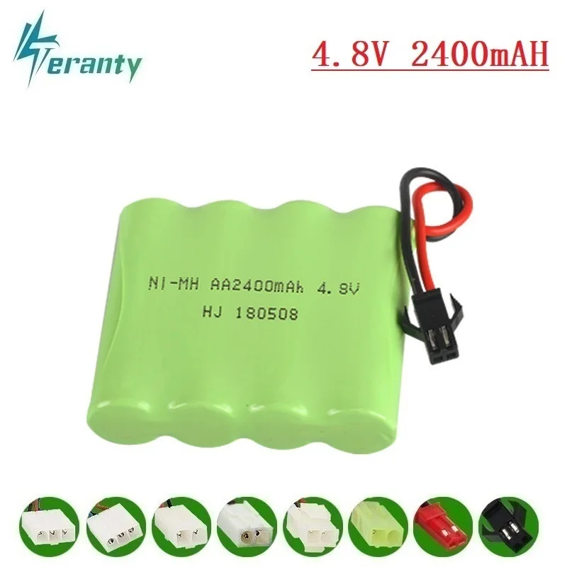 Обновленная NiMH батарея 4,8 v 2400mah для радиоуправляемых игрушек, автомобилей, танков, роботов, пистолетов, лодок AA Ni-MH 2400mah 4,8 v перезаряжаемый аккумулятор 20 шт