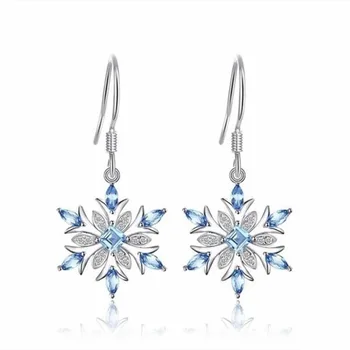 

Fashion Selling Ice Crystal Snowflake Micro-set Zircon Ear Hook Creative Female Jewelry Accessory Exquisite Small Gift For Women