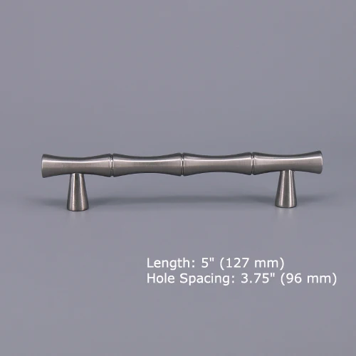Silver 96mm 1x бамбуковая ручка ящика формы ретро ручка шкафчика ручки двери винтажные ручки ящика для шкафчика и тянет 64 мм 96 мм 128 мм - Цвет: Silver 96mm