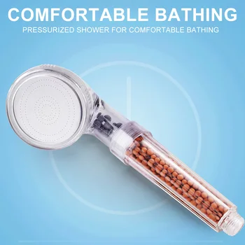 

Tourmaline Filter balls Water saving active negative ion shower head смеситель для ванной spray shower microbeads