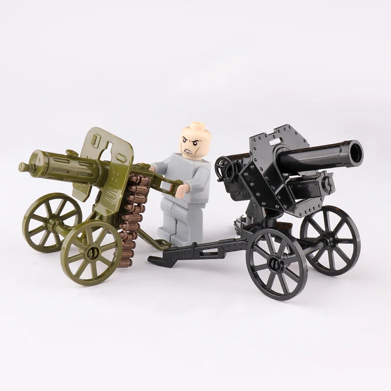 Совместимый строительный блок Mlitary пулемет армейский Солдат Второй мировой