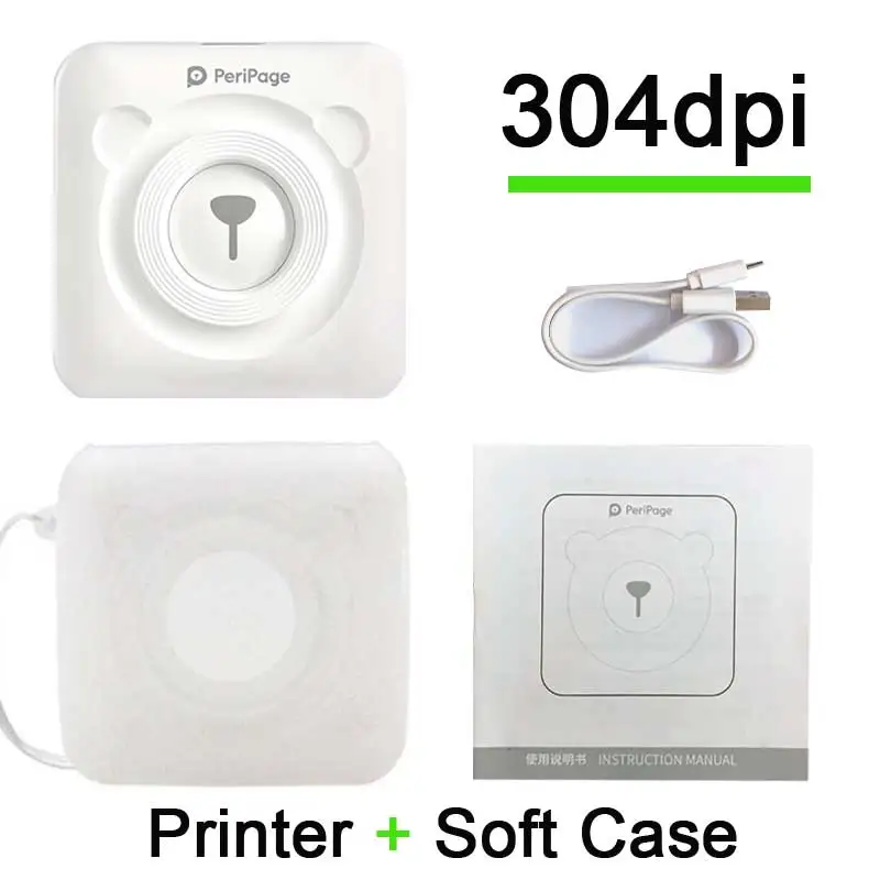 Peripage 304 точек/дюйм A6 ручной Термальность фотопринтер Портативный Bluetooth принтер ярлыка мягкий чехол Защита