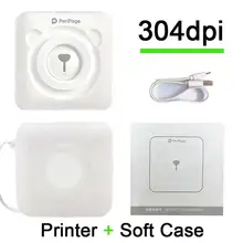 Peripage 304dpi a6 handheld impressora de fotos térmica portátil bluetooth impressora lable caso macio proteção multifuncional para telefone
