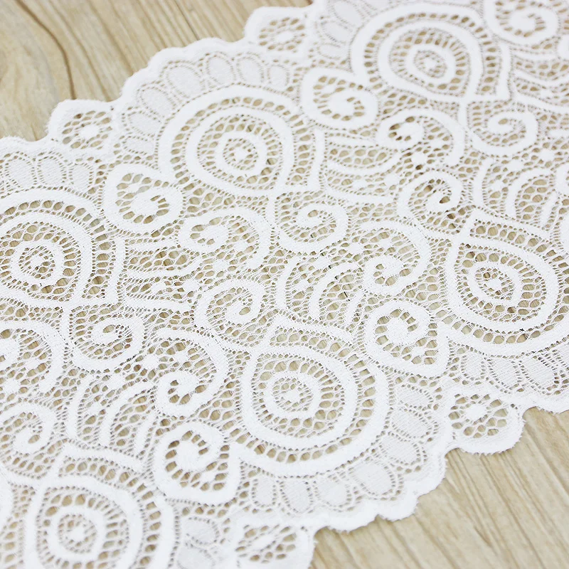 

(2 meter) 18cm white elastic lace Fabric French hollow underwear lace Trim DIY French hollow underwear