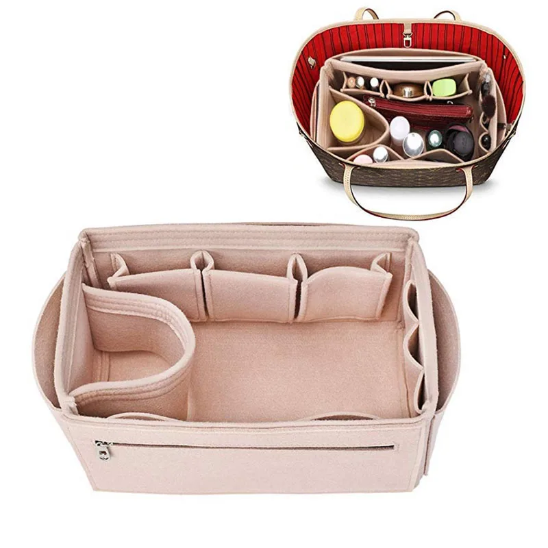 

Felt Insert Bag Organizer For Handbag Purse Tote,Make up Organizer Travel Portable Cosmetic Bags Fits Speedy Neverfull